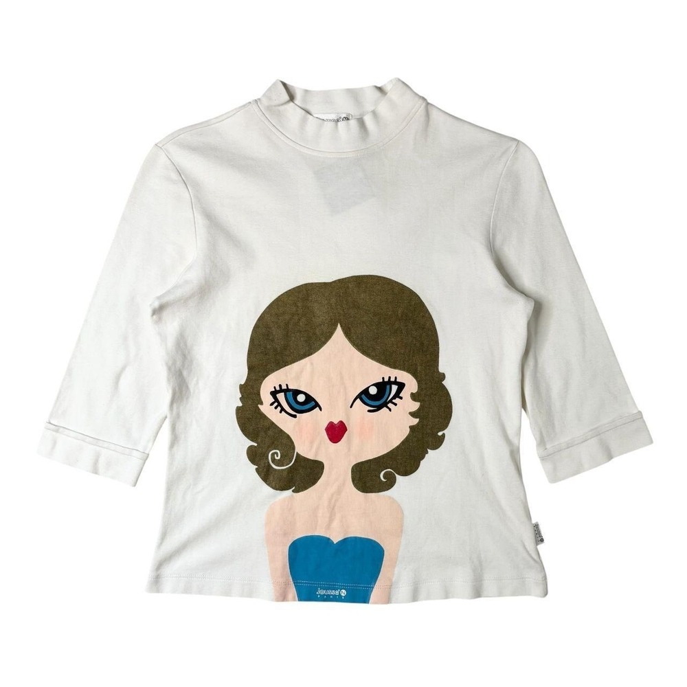 Jousse Paris portrait graphic mock neck top